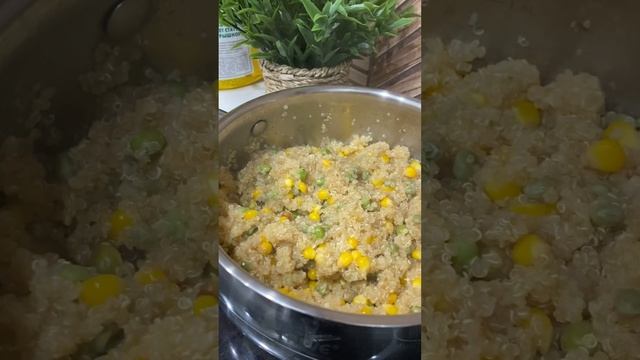 Киноа с зелёным горошком и кукурузой. смотреть онлайн