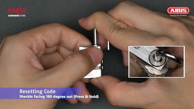 [110] ABUS 145/20 20mm Aluminium Combination Padlock with resettable code - Silver (EAGLE) смотреть онлайн