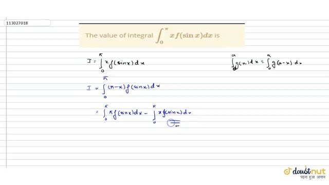 The value of integral `int _(0)^(pi) x f (sin x ) dx` is смотреть онлайн
