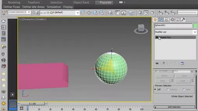 3dmax Editable Poly Extrude выдавливание подобъектов смотреть онлайн