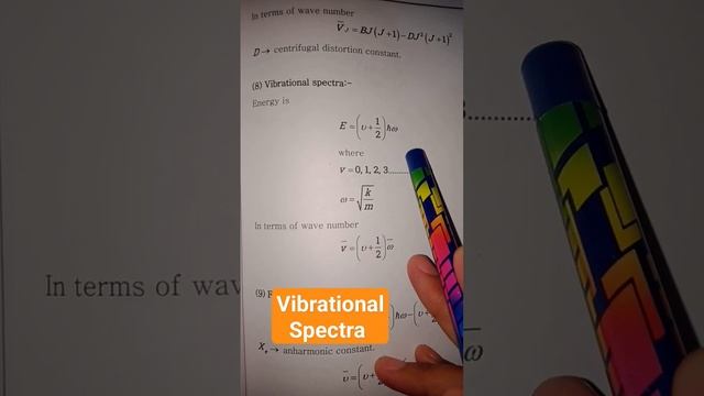 Vibrational Spectra || Energy|| Angular frequency|| Wave Number || Atomic and molecular Physics смотреть онлайн