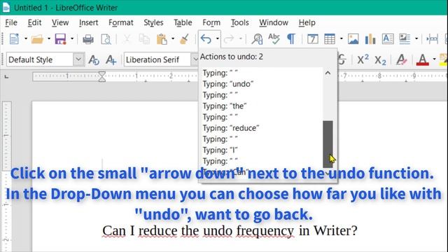 Undo Function in Writer - LibreOffice 6 [EN] смотреть онлайн