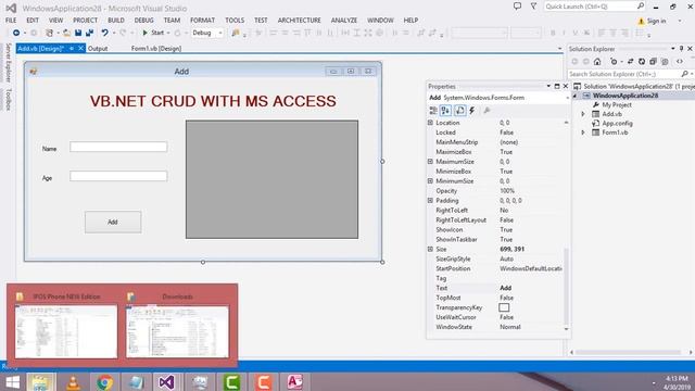 VB.net Connect to MS AccessDatabase tamil part 1 смотреть онлайн