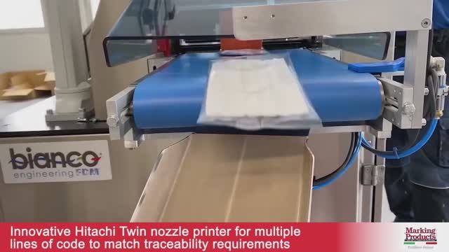 Маркировка хирургических масок в флоу-паках с использованием принтера HITACHI UX-D860W