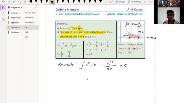 Definite Integral Introduction with Properties and Examples Anil Kumar Student Amy GCSE Level A UK смотреть онлайн