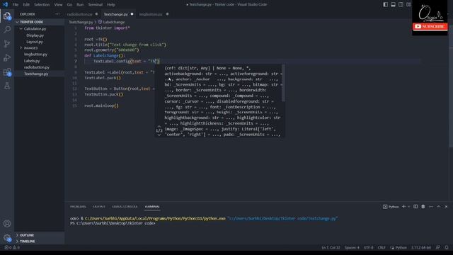 Tkinter Python Tutorial | Lec:8 | Change Label text dynamically with button click in tkinter смотреть онлайн