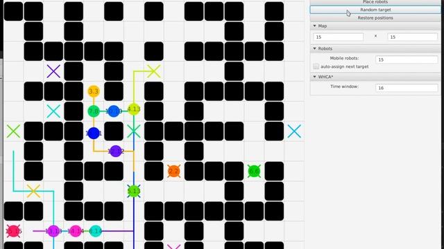 WHCA* path-finding algorithm solving bottlenecks смотреть онлайн