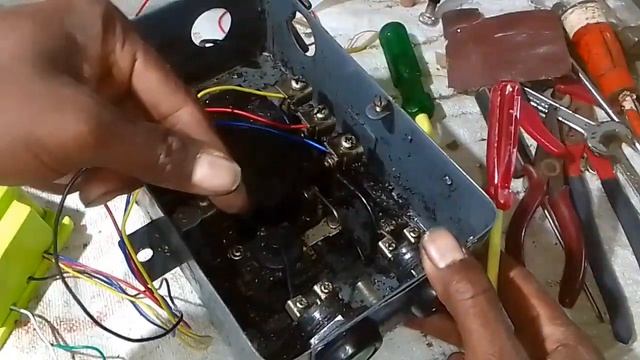 auto switch canection with three phase dol oil starter 6 तार वाले ऑटो स्विच का कनेक्शन कैसे करे#aut смотреть онлайн