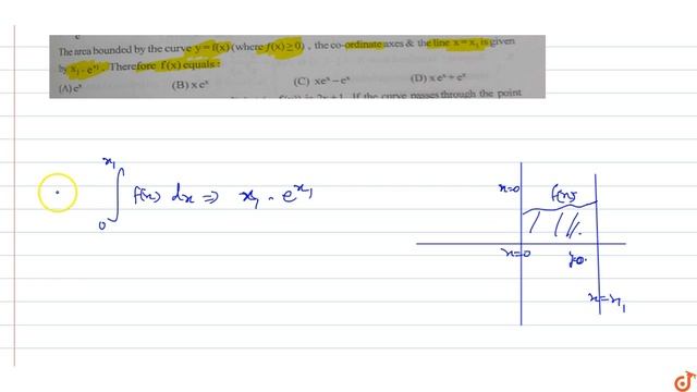 The area bounded by the curve `y=f(x)` (where `f(x) leq 0`), the co-ordinate axes & the line смотреть онлайн