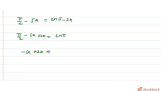 समीकरण हल कीजिए: `sin 5x =cos 2x ` смотреть онлайн