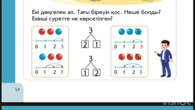 3 саны мен цифры. 3 санының құрамы. Математика 1 сынып.