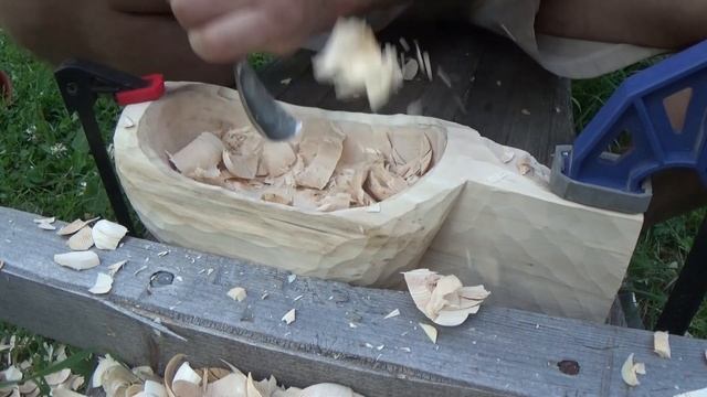 Ручная работа  Заготовка Чаши под резьбу и результат/ Handicraft. Handmade Wooden Bowl