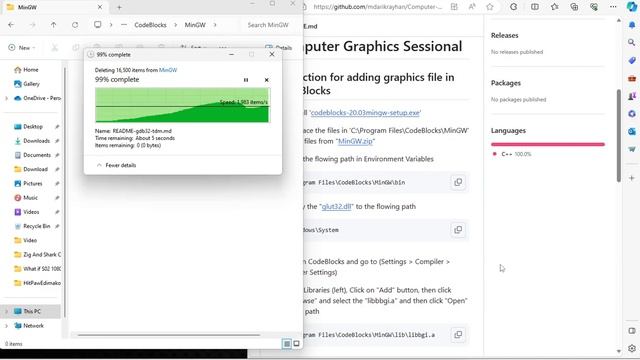 How to install glut 3.7.6 OpenGL and graphics.h Library on Codeblocks 20.03 in Windows смотреть онлайн