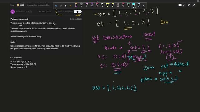 L12- Remove Duplicates inplace from Sorted Array | On-Campus Placement смотреть онлайн