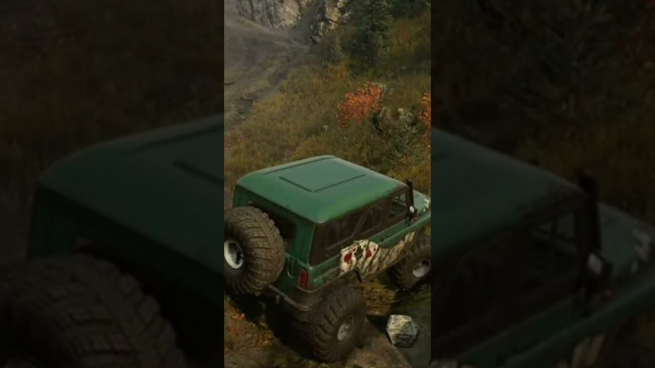 Подъем на УАЗе в гору, где то в тайге. смотреть онлайн