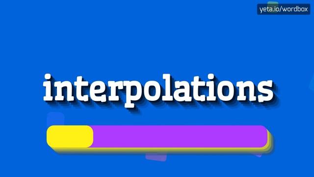 INTERPOLATIONS - HOW TO PRONOUNCE IT? #interpolations смотреть онлайн