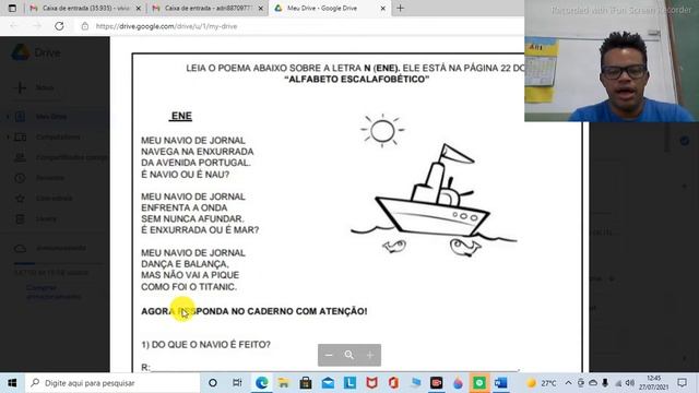 Aula dia 28 de Julho de 2021 3°anoE professor Adriano смотреть онлайн