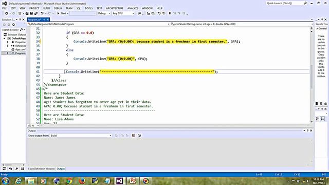 C Sharp Methods With Default Arguments смотреть онлайн