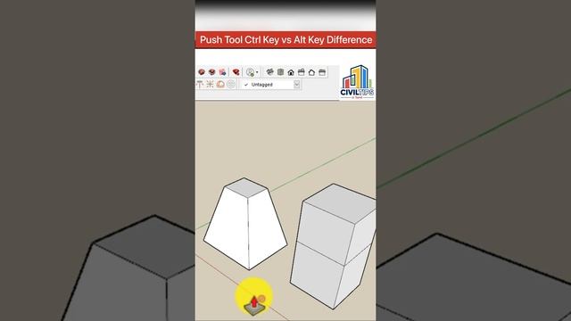 (தமிழ்)Tamil - Differences between push tool with Ctrl key vs alt key in sketchup смотреть онлайн