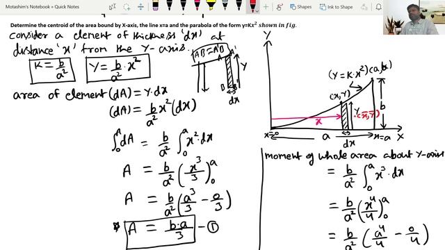 centroid of area of parabola IEngineering MechanicsI Lecture 5 смотреть онлайн