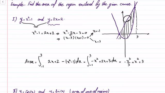 Labtube-(Calculus I)-Area Between Curves II: Enclosed Regions смотреть онлайн