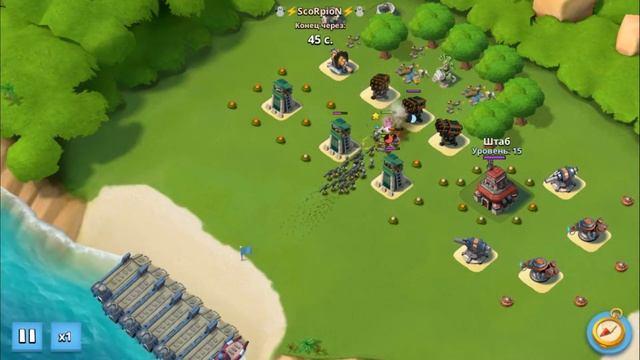 ШТАБ ХАММЕРМАНА 35 БУМ БИЧ THE HEADQUARTERS OF HAMMERMAN 35 BOOM BEACH смотреть онлайн