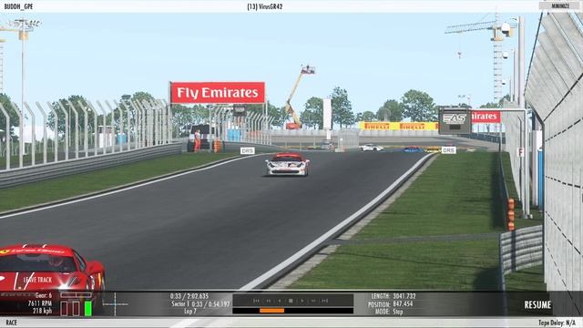 rFactor 2. F458 Challenge @ Buddh Int. Circuit. 6 Этап. РАЗБОР ГОНКИ. смотреть онлайн