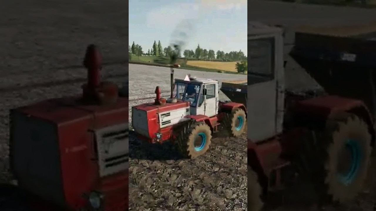 Т-150К, внесение извести. смотреть онлайн