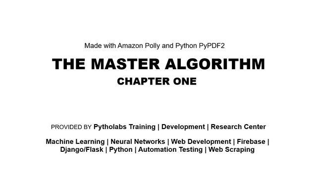 The Master Algorithm | Chapter 1 | Narration by Pytholabs Bot смотреть онлайн