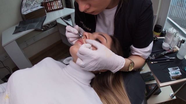 Построение эскиза перманентного макияжа губ💈Идеальная форма🔥Прекрасный результат смотреть онлайн