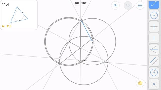 Euclidea 11.4 (Lambda 4) Solution walkthrough смотреть онлайн