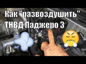 Как прокачать  "развоздушить" ТНВД Паджеро 3.