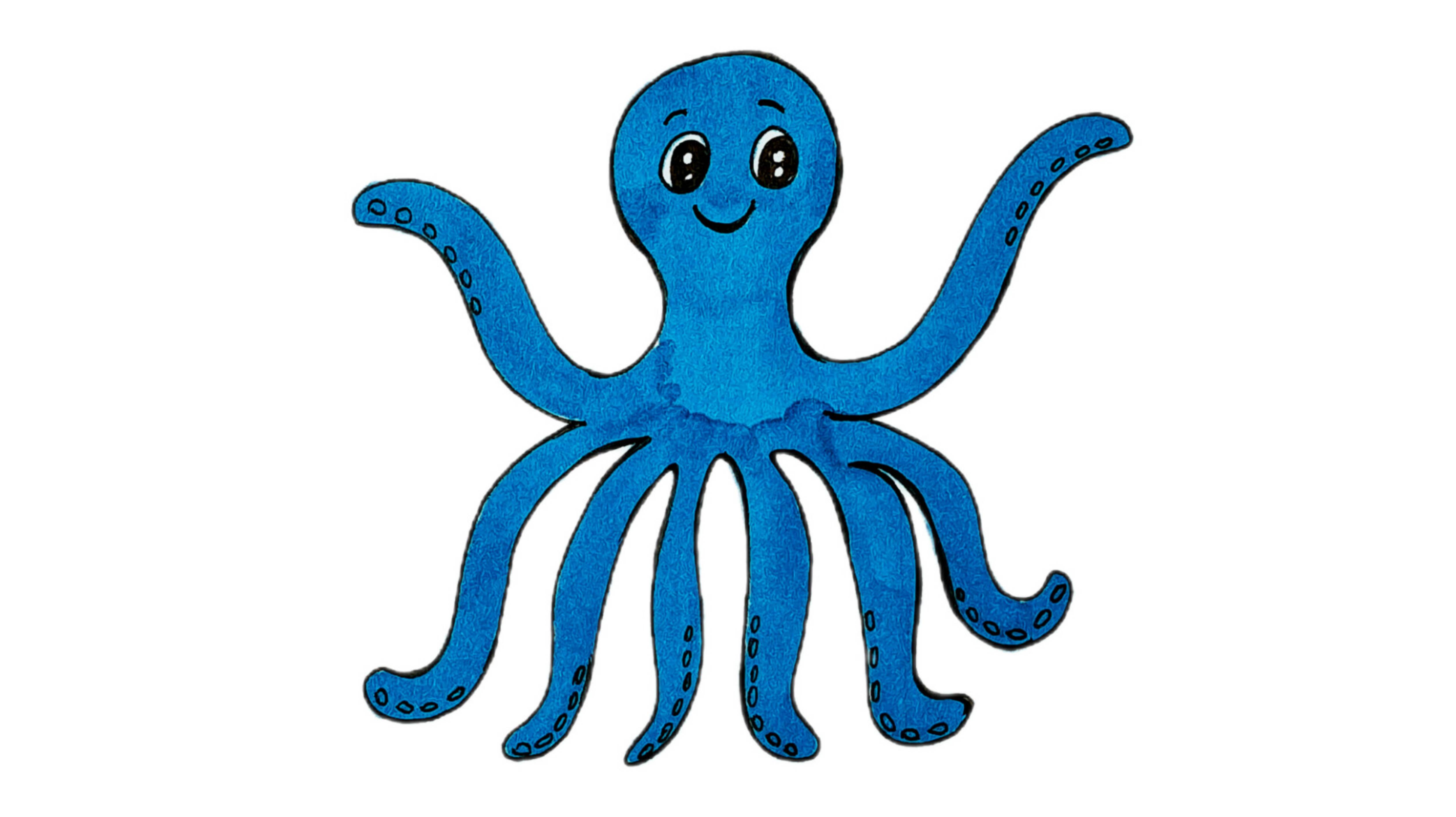 Как просто нарисовать ОСЬМИНОГА, рисунки для срисовки смотреть онлайн