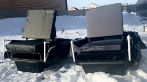 СКЛАДНАЯ ПАЛАТКА НА САНЯХ (ВОЛОКУШАХ). СДЕЛАЛ НА ЗАКАЗ. Мобильная палатка для рыбалки!!!