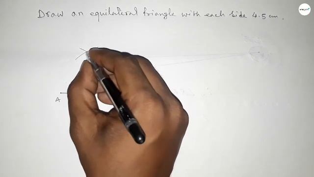 How to draw an equilateral triangle with side 4.5 cm. shsirclasses. смотреть онлайн