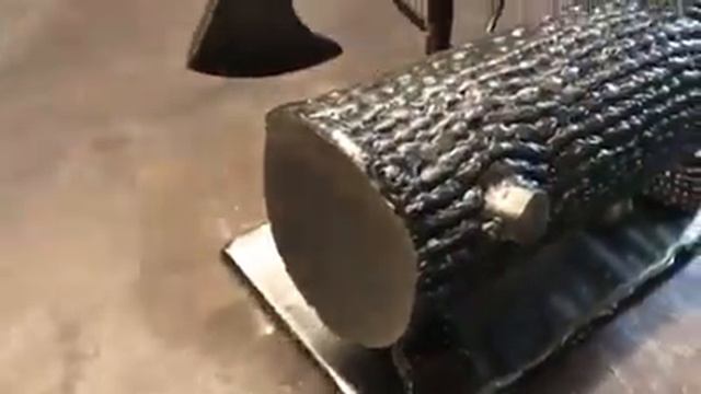 Welding Project - Welded Log And Axe