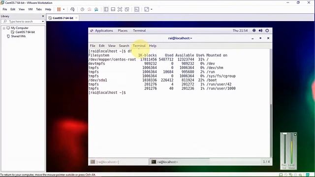 How to check the disk space in linux (centos 7) in urdu hindi | check the disk space in linux|part1 смотреть онлайн