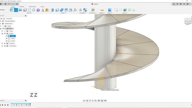Fusion 360 | How to make an Auger in computer | Auger 3D Modeling | 나사 송곳 모델링 смотреть онлайн