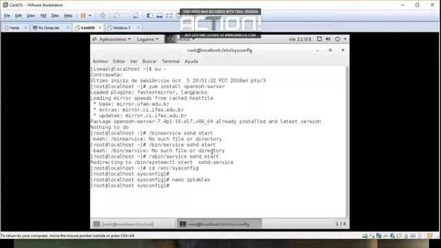 SO3 configurar servidor SSH centos 7 смотреть онлайн