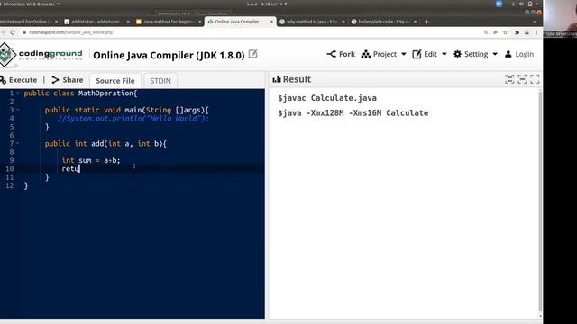 java method for beginners: method declaration and signature with examples смотреть онлайн