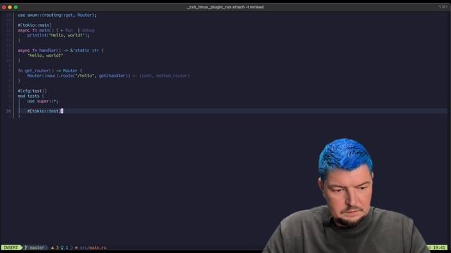 Пишу и тестирую простую cli программу HelloWorld на языке Rust смотреть онлайн