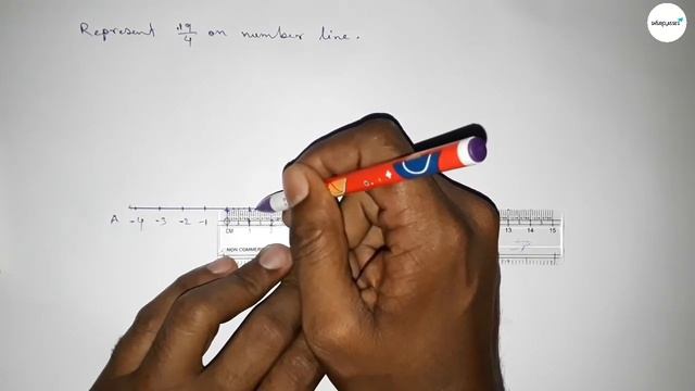 How to represent 19/4 on number line. shsirclasses. смотреть онлайн