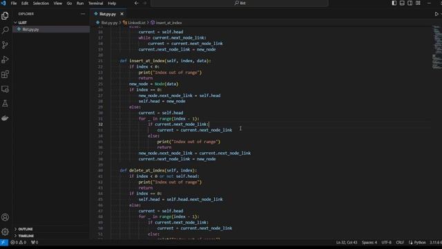 Односвязный список на python смотреть онлайн