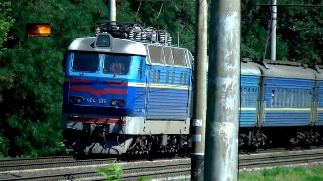 ЧС4-105 с пассажирским поездом смотреть онлайн