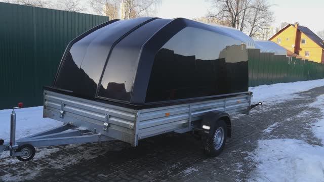 Обзо прицепа МЗСА 817719 с черной крышкой смотреть онлайн