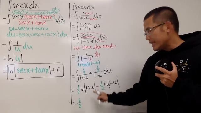 Integral of sec(x) but without that trick! смотреть онлайн