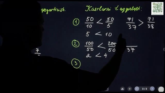 Matematika 6-MAVZU: KASRLAR. ( Дроби ) Matematika kurslari. Ruslan Zokirov. Optimus Science. смотреть онлайн