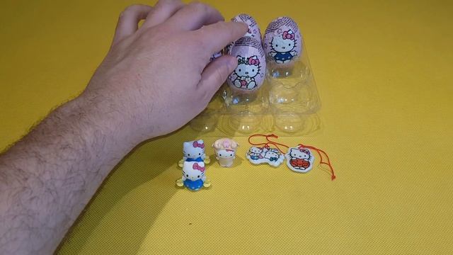 12 Hello Kitty Kinder Surprise Eggs Opening Unwrapping Fun Toys Review смотреть онлайн