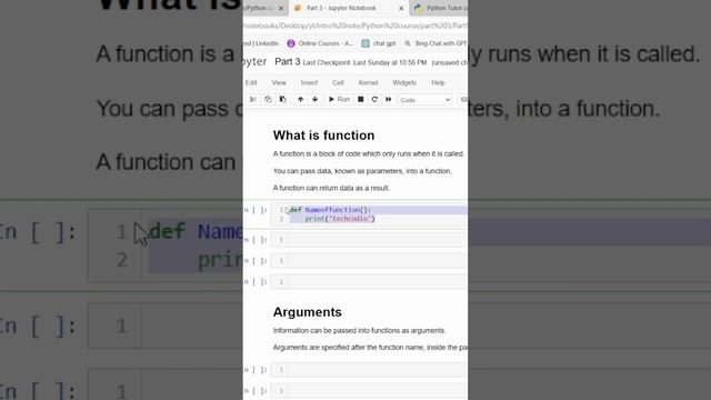 what is function in python | creating function in #python #function #techcodio смотреть онлайн