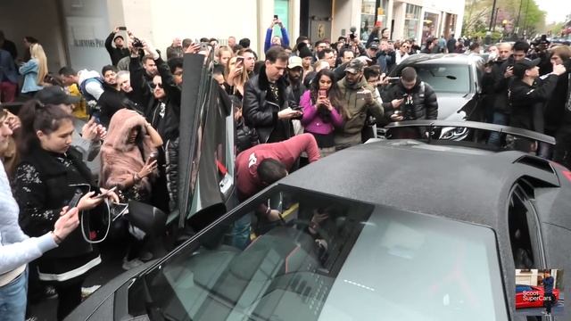 2 Million Swarovski Crystals covering lamborghini Aventador SV delivered in London смотреть онлайн